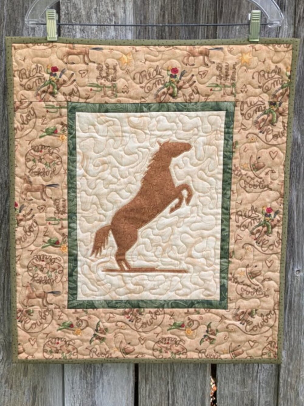 Horse Quilted Wall Hanging NWOT